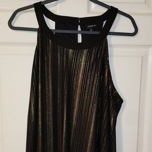Torrid - Black & Gold Striped Goddess Tunic